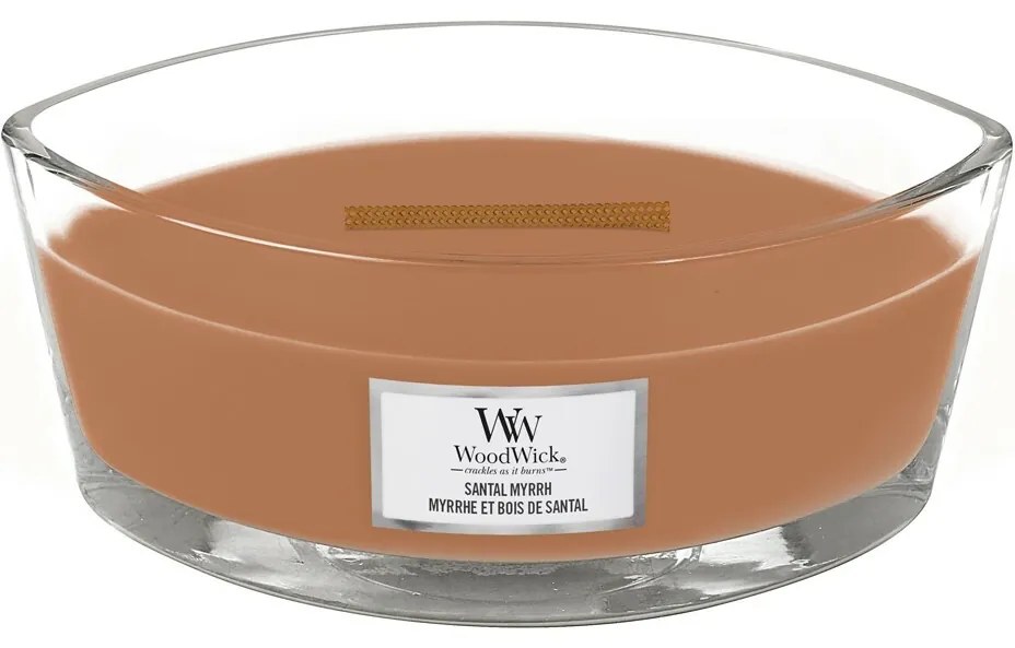 Vonná sviečka WoodWick Ship Santal Myrrh, 453 g