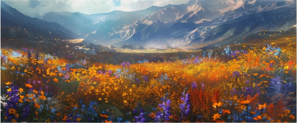 Obraz - Maľovaná horská krajina II. (120x50 cm)