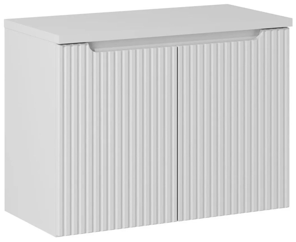 Závesná skrinka pod umývadlo Nova White II s doskou 80 cm biela