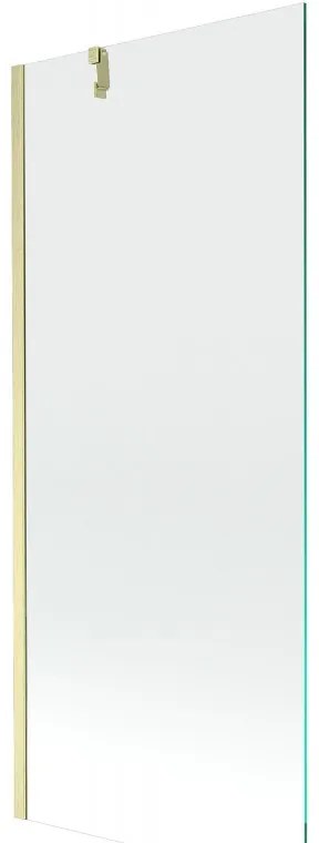 Mexen Next, 1-krídlová vaňová zástena 80 x 150 cm, 6mm číre sklo, zlatá matná, 895-080-000-00-00-55