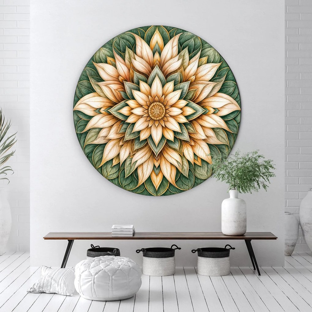DUBLEZ | Kvetinová mandala - Srdce džungle | UV potlač, Premium