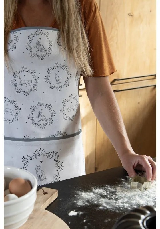 Kuchynská zástera s mačičkami Lovely Grey Cats - 70*85 cm