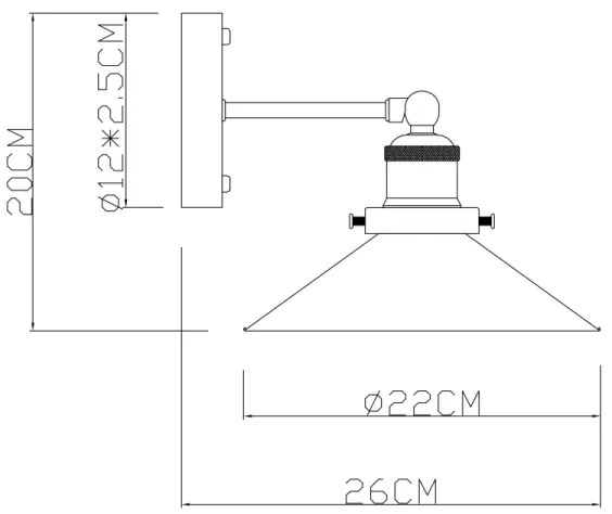 GLOBO 15053W - Nástenné svietidlo LENIUS 1xE27/60W/230V