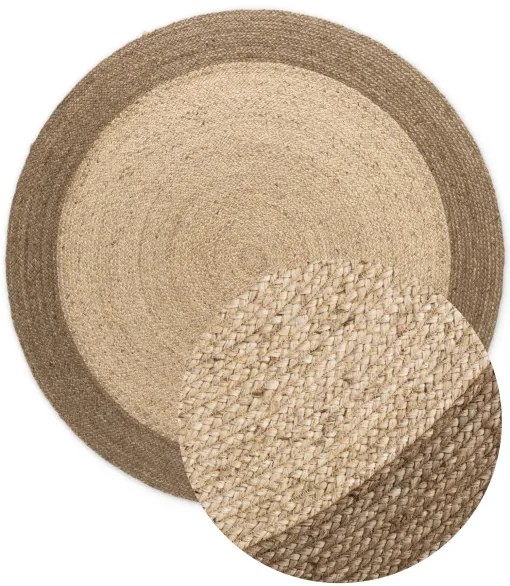 Koberec Hanse Home Looma naturálny / krémový / sivý kruh