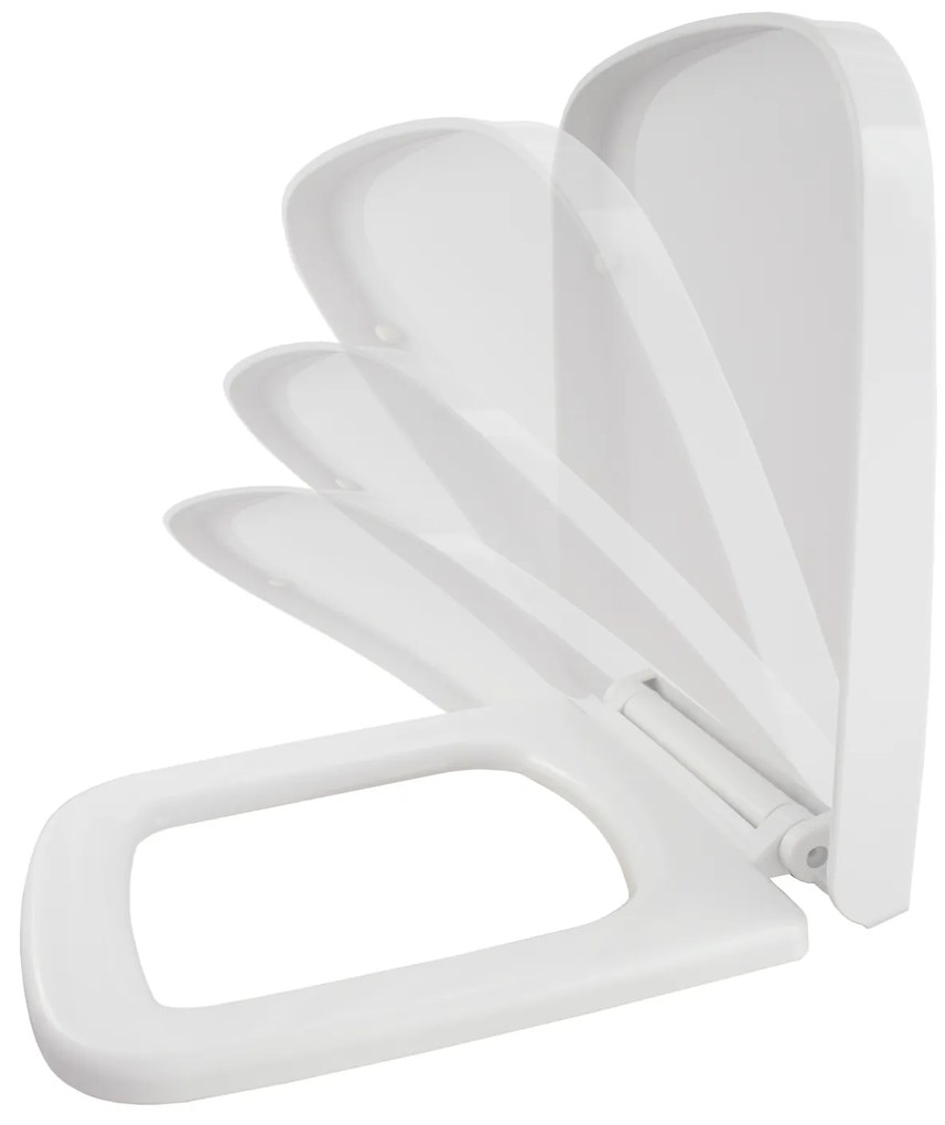 Gamma Viana, toaletná WC doska s pomalým zatváraním, duroplast, EasyClean, biela lesklá, GMA-D6