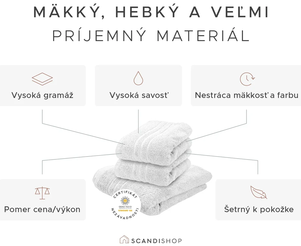 Uterák Classic 50 x 100 cm fialový, 100% bavlna