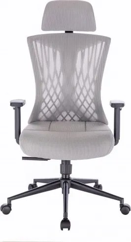 MI Ergonomické kreslo AVERY svetlosivé