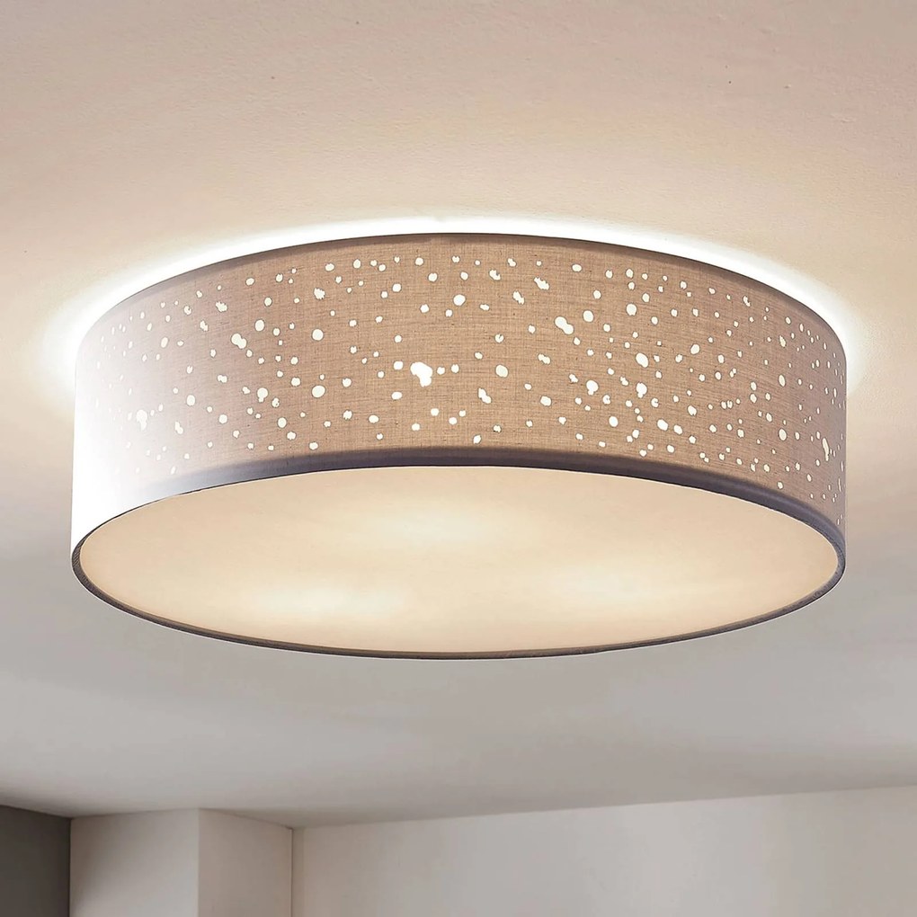 Stropná lampa Umma, priamo na strop, sivá