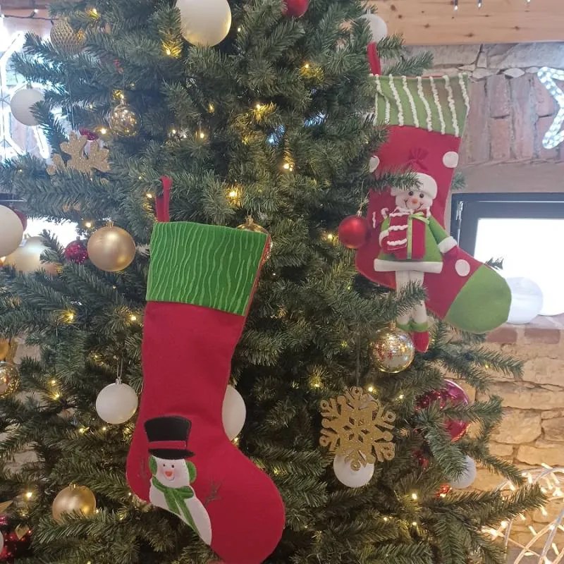DECOLED Vánoční punčocha se sněhulákem, 50 cm