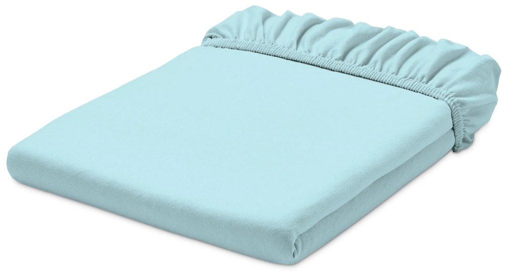 Džersejové napínacie prestieradlo, štandardná veľkosť, modré