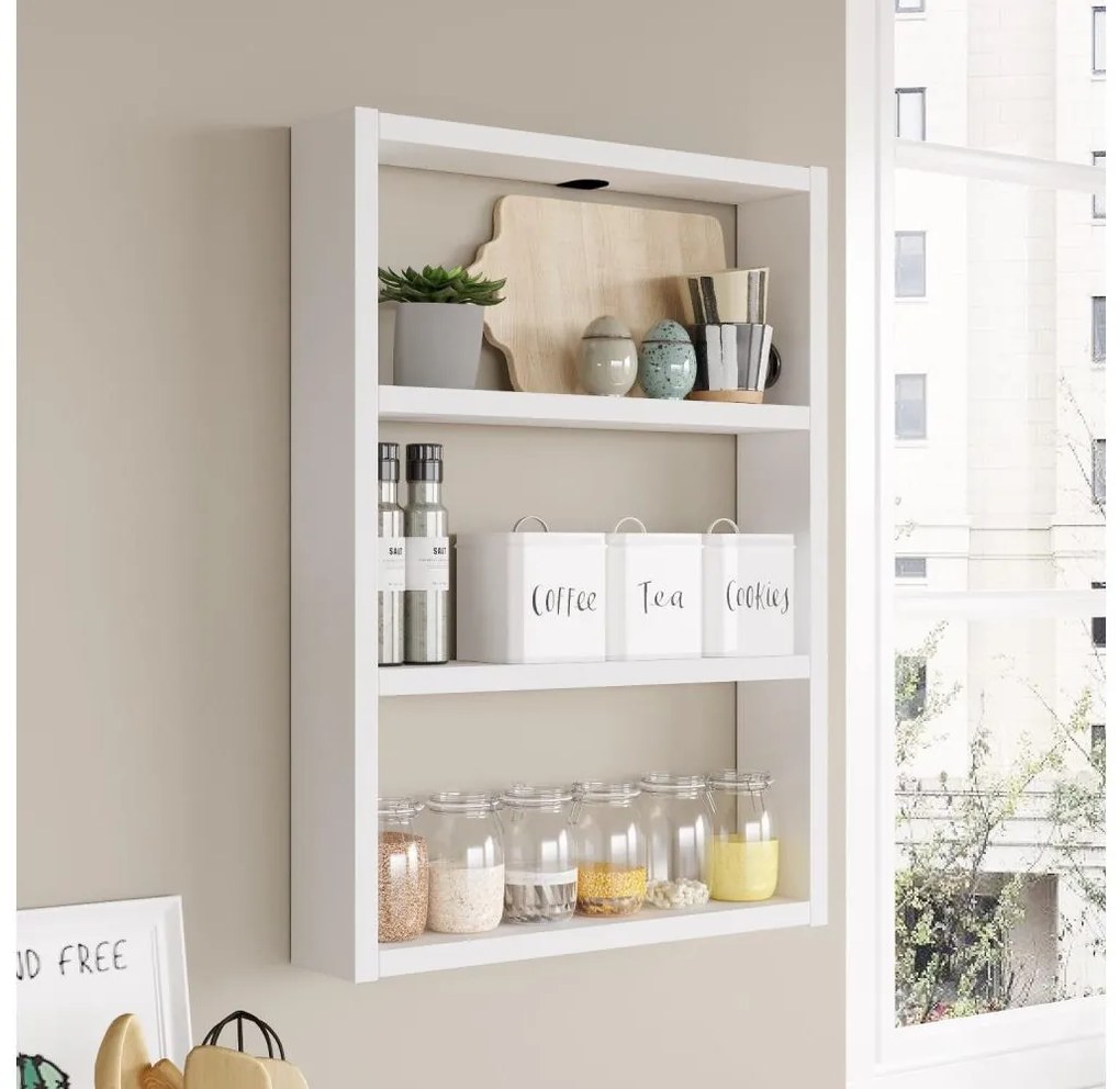 Nástenná polica 60x43,2 cm biela