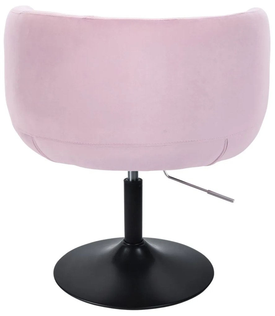 LuxuryForm DESIGN Kreslo MONTANA VELUR na čiernom tanieri - levanduľa