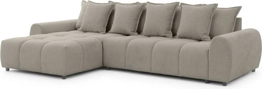 Taupe rohová pohovka (ľavý roh/s leňoškou) Albane – Ropez