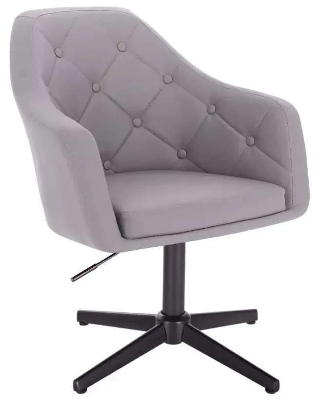 LuxuryForm DESIGN Kreslo ANDORA na čiernom kríži - sivé