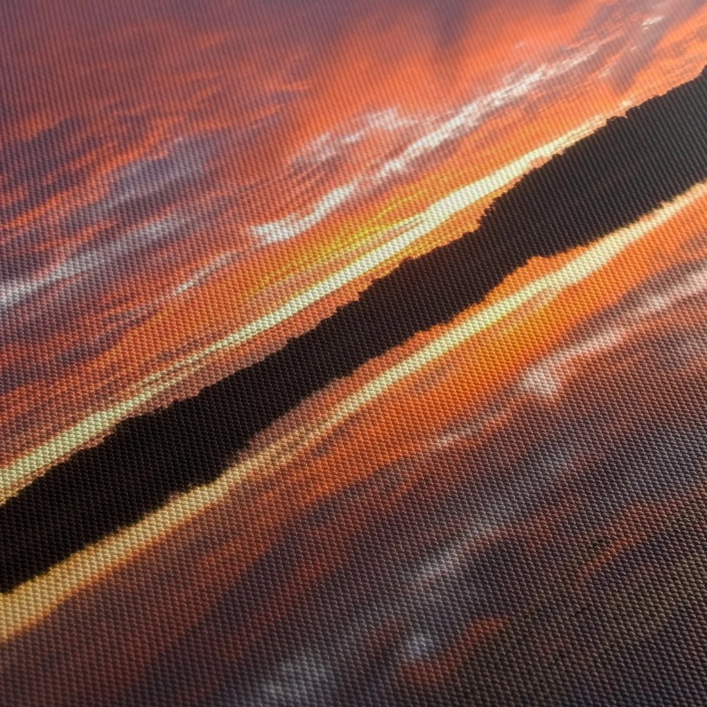 Obraz - Západ slnka nad jazerom (90x60 cm)