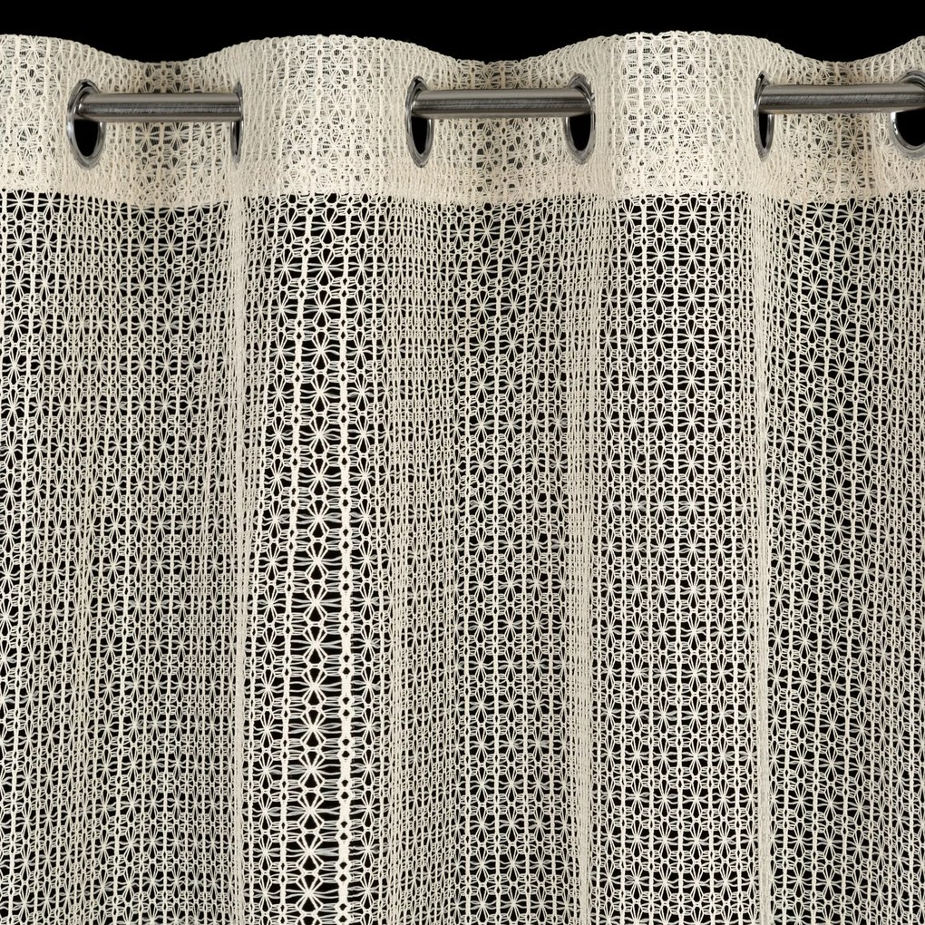 ZÁVES NA KRÚŽKOCH LARA 140X250 CM PRÍRODNÁ