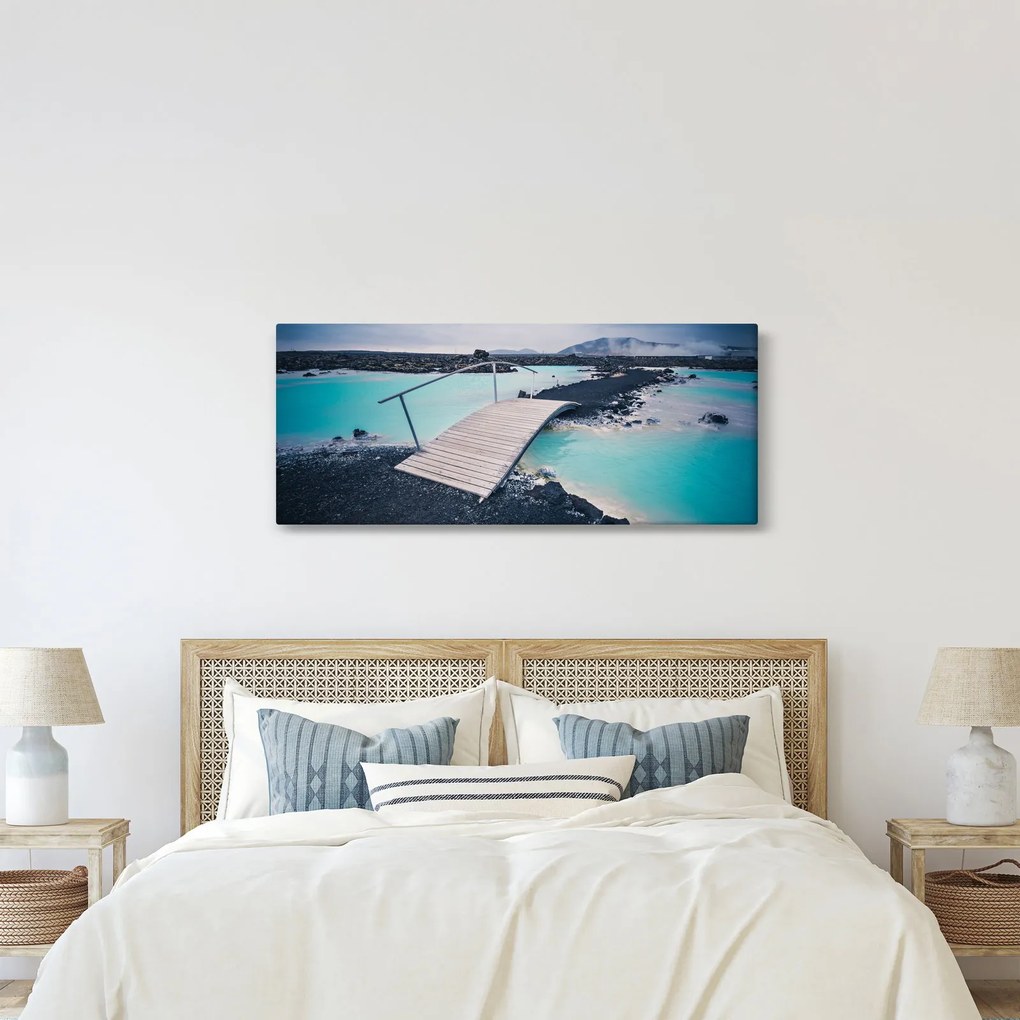 Obraz dreveného mosta (120x50 cm)