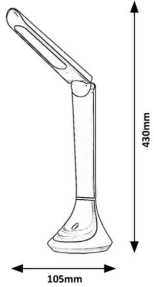 Rabalux - LED Stolná lampa LED/5W/230V čierna