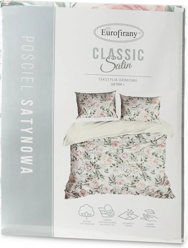 SATÉNOVÉ OBLIEČKY SPRING 13 160X200 CM, 2KS 70X80 CM VZOROVANÉ