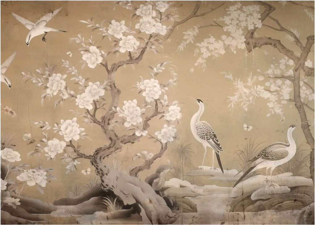 Obraz - Kreslená japonská krajina (70x50 cm)