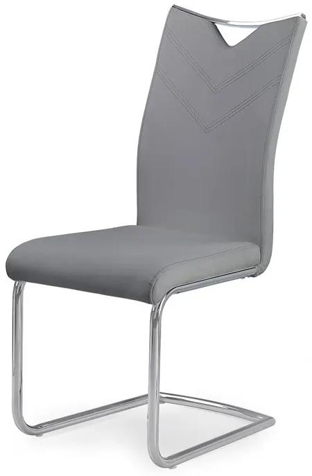 Jedálenská stolička PRESTO – ekokoža, viac farieb Sivá