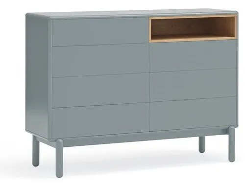Modrá/sivá nízka komoda 120x90 cm Corvo – Teulat