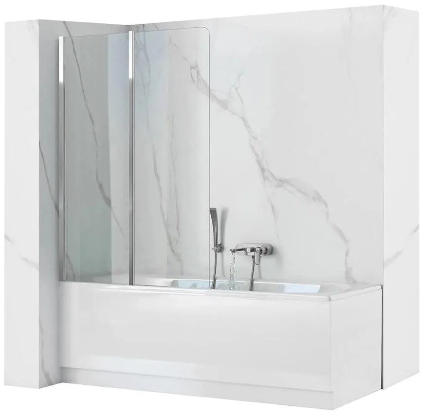 Vaňová zástena Agat 80x140 chróm