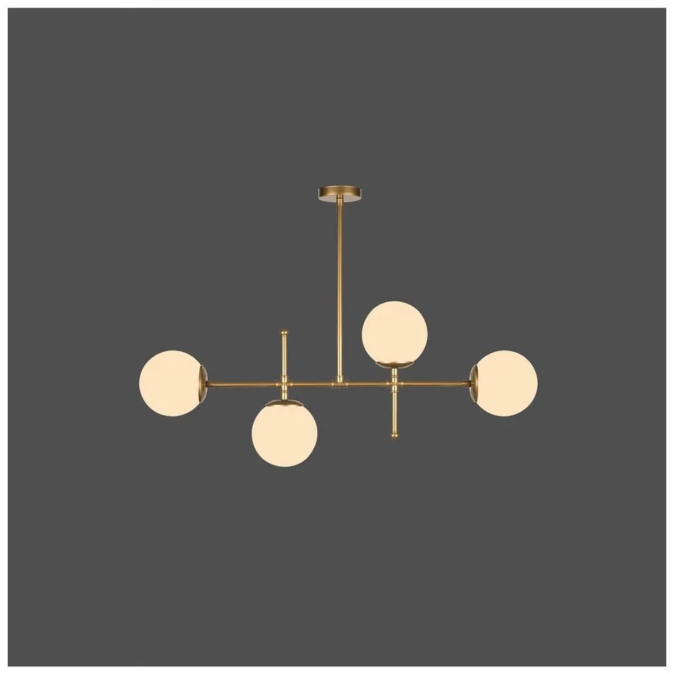 Závesné svietidlo v zlatej farbe Squid Lighting Kruva, výška 57 cm