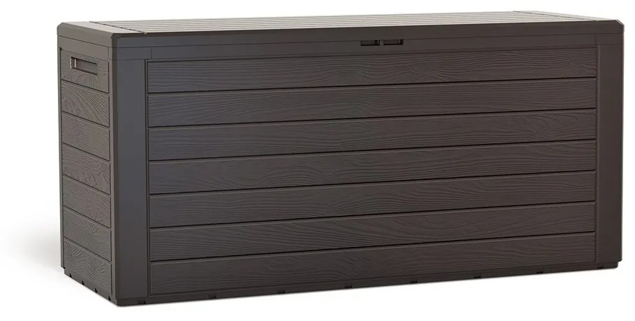 Odkladací box Woodebox so sklápateľným vrchnákom hnedý 280L - 120x46x57cm