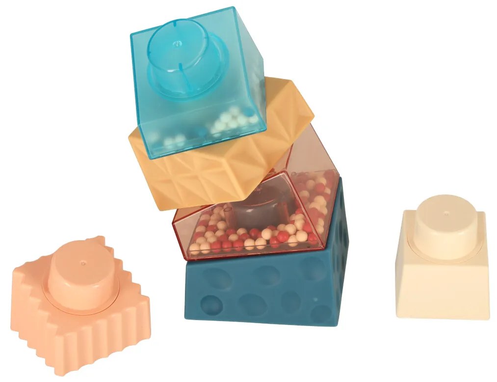 KIK Montessori vzdelávacia pyramídová senzorická veža s loptičkami