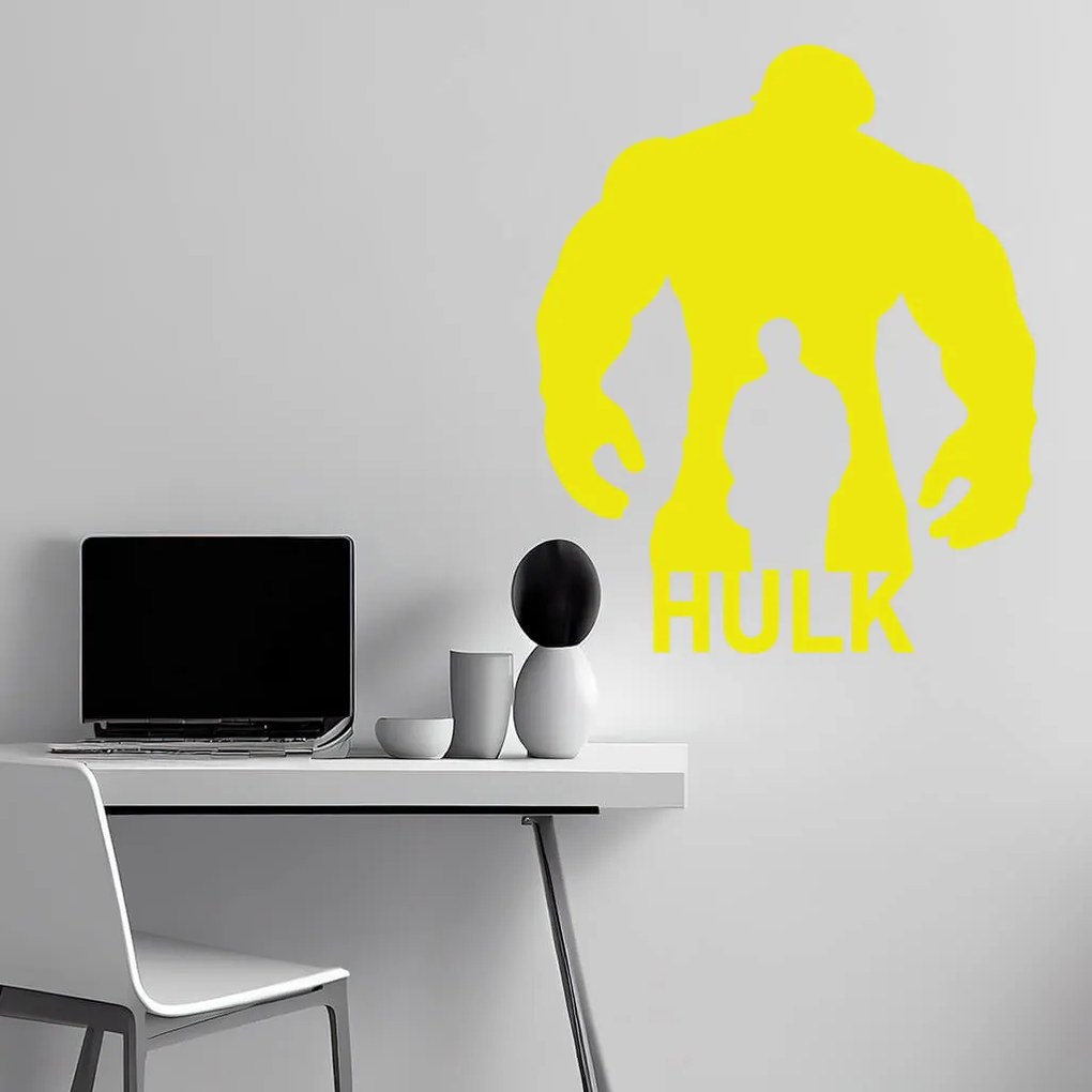 Veselá Stena Samolepka Hulk silueta Farba: fialová, Veľkosť: 100 x 121 cm