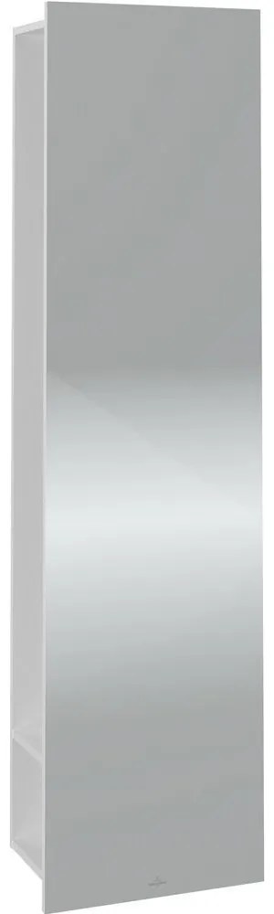VILLEROY & BOCH Subway 3.0 závesná polica so zrkadlom, regál vpravo, 450 x 300 x 1700 mm, Pure White, C59700VF