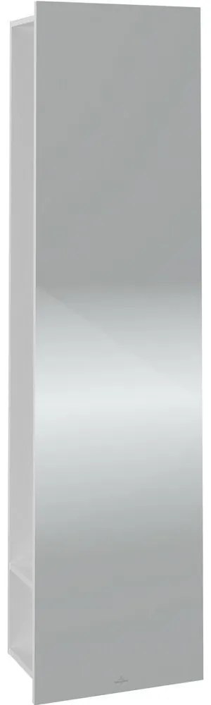 VILLEROY &amp; BOCH Subway 3.0 závesná polica so zrkadlom, regál vpravo, 450 x 300 x 1700 mm, Pure White, C59700VF