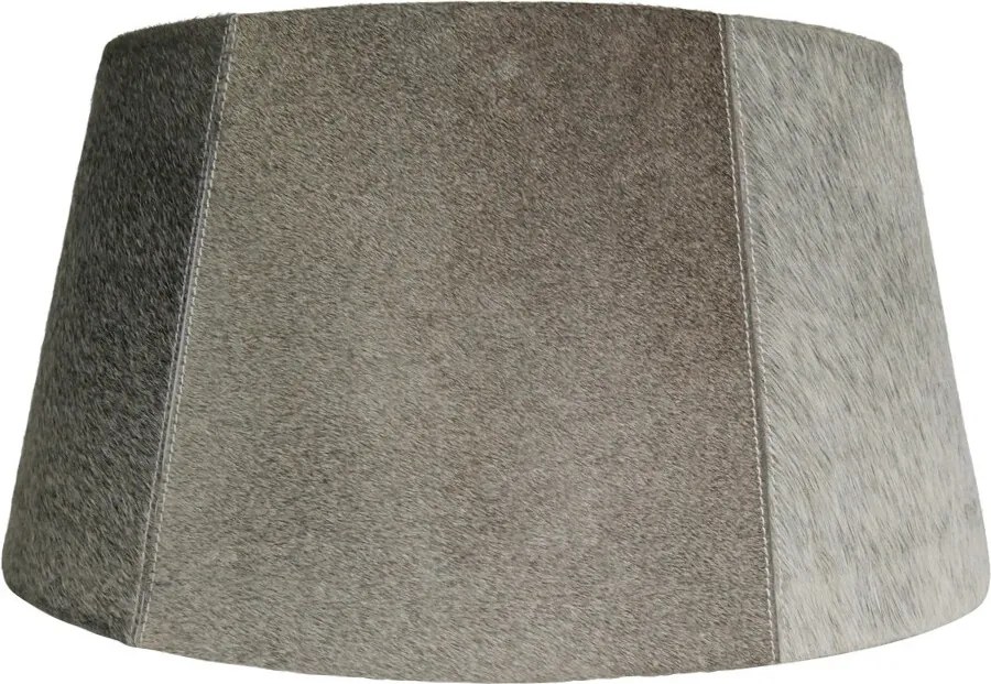 Šedé tienidlo na lampu z hovädzej kože 50 cm - 40 * 50 * h 26 cm