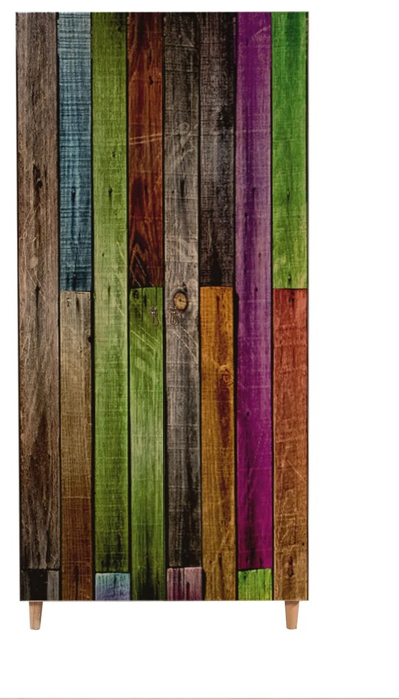 Šatníková skriňa Stil 90 cm dub sonoma/viacfarebná