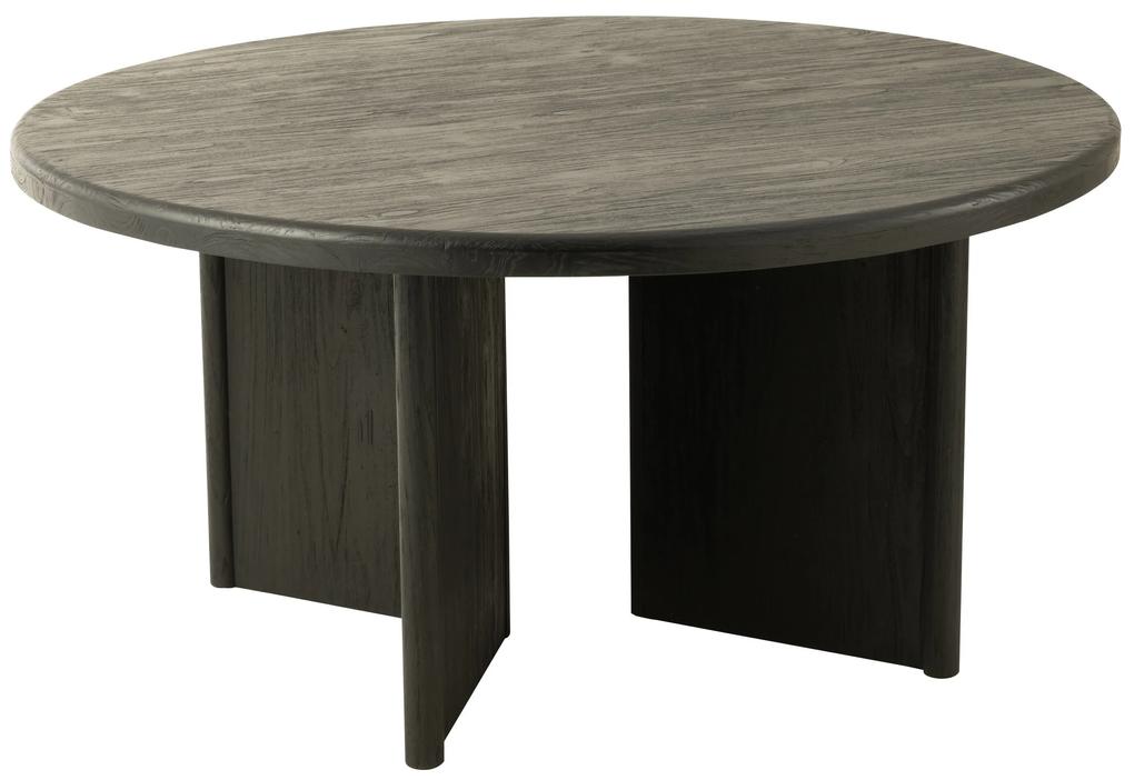 Čierny gulaty teakovy jedálenský stôl  Corentin - 150*150*75 cm