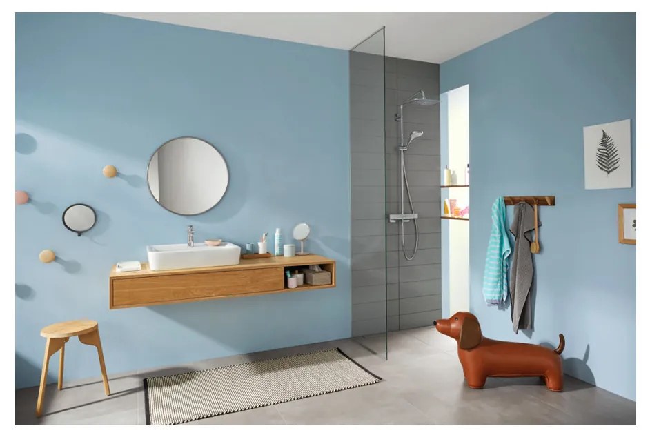 Hansgrohe Croma E, showerpipe 280 1jet so sprchovým termostatom, chróm, HAN-27630000