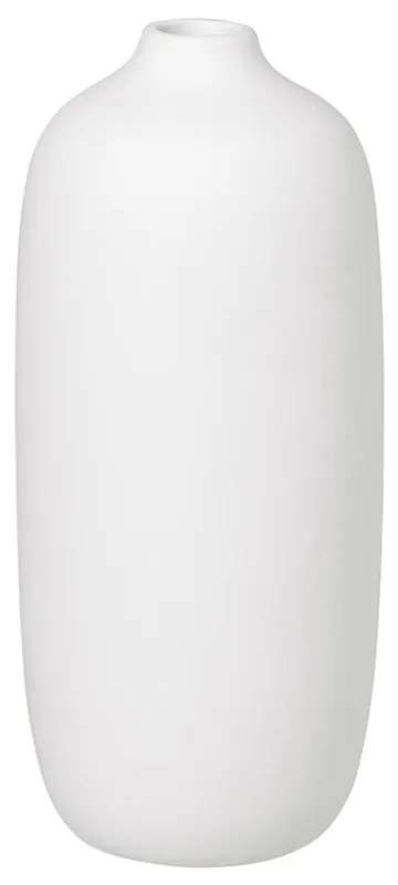 Biela keramická váza Blomus Ceola, výška 18 cm