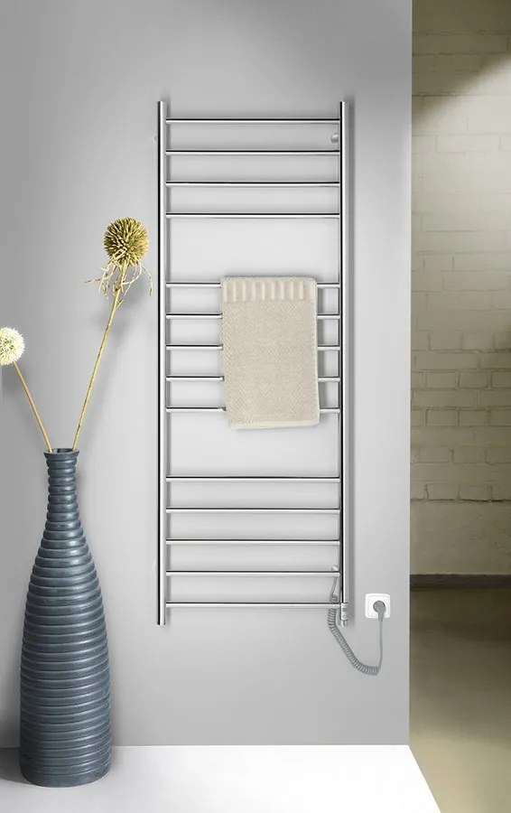 Sapho, REDONDO Elektrický sušiak uterákov, okrúhly, 600x1500mm, 130W, nerez, časovač, ER250T