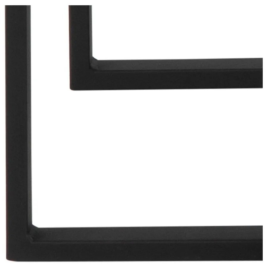 Súprava 3 čiernych konferenčných stolíkov so železným nohami Actona Katrine