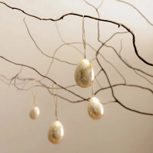 Sada veľkonočných vajíčok SPRINKLE biela / zlatá 965450 (8 ks)