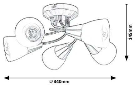 Rabalux 5691 - Stropné svietidlo CONNOR 5xE14/40W/230V