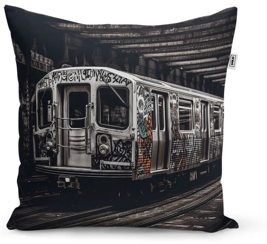 Sablio Vankúš Mestské metro s graffiti - 60x60 cm