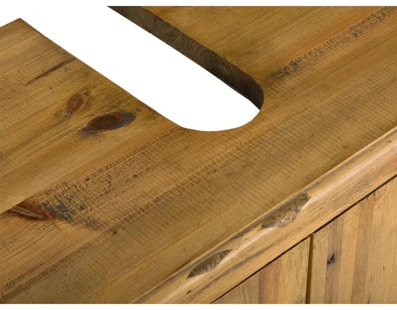furniture-nabytek.cz - Masívna umývadlová skrinka Rangoon z recyklovanej borovice, lakovaná, hnedá – 70×32×61 cm