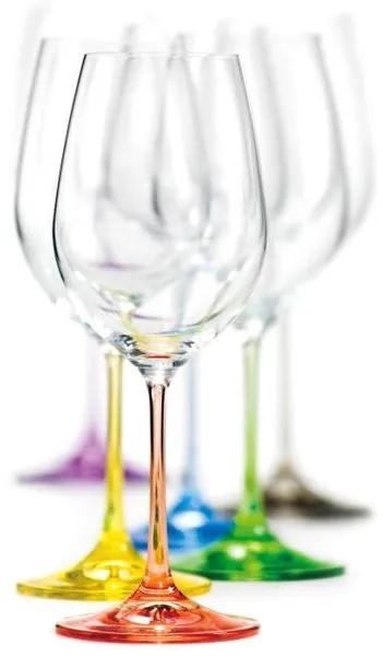 Bohemia Crystal Farebné pohára na víno Rainbow 40729/D4661/350ml (set