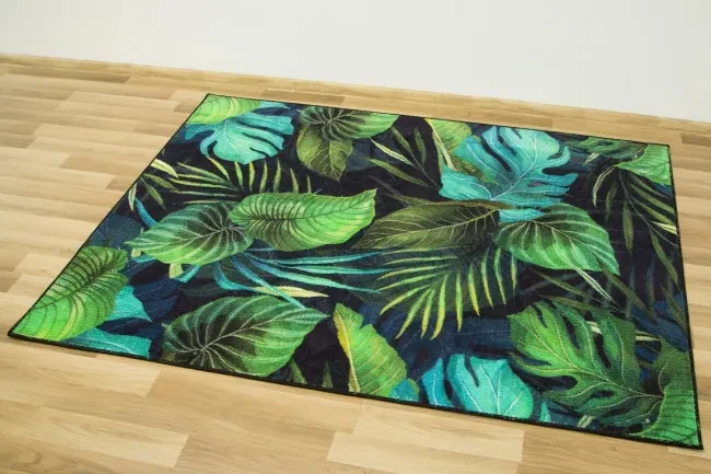 Koberec Palmové listy Monstera zelený