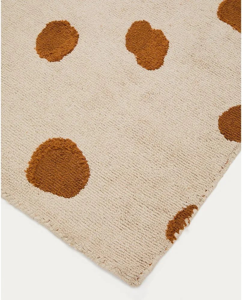 Krémový prateľný/ručne tkaný bavlnený detský koberec 90x150 cm Tandani – Kave Home