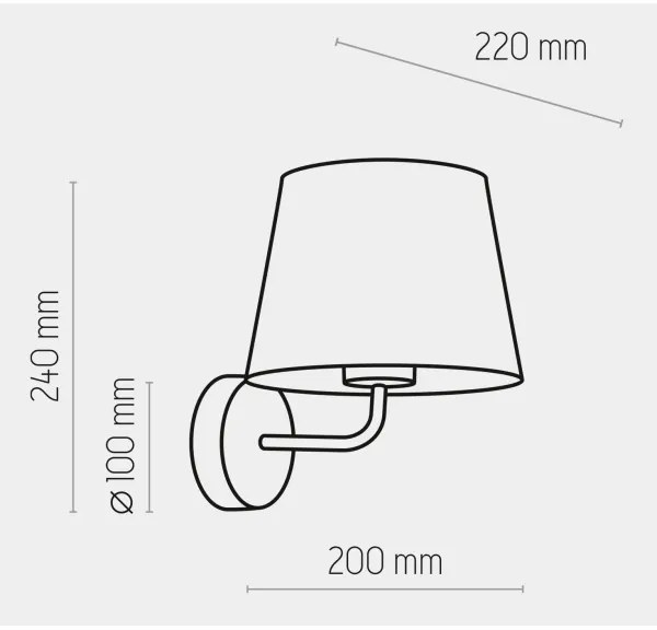 Nástenná lampa MAJA 1xE27/15W/230V šedá