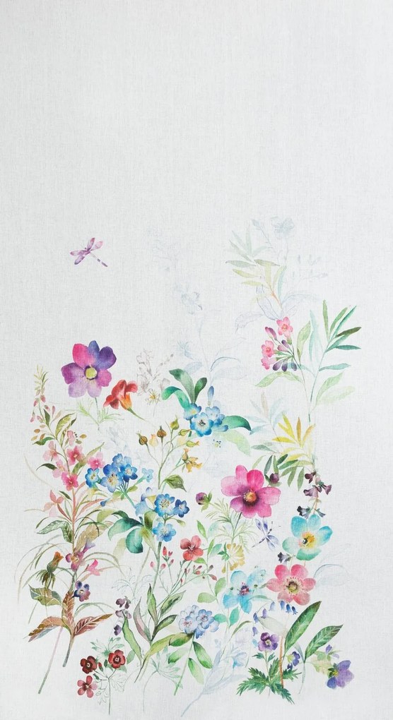 ZÁCLONA NA KRÚŽKOCH SPRING 140X250 CM VZOROVANÁ