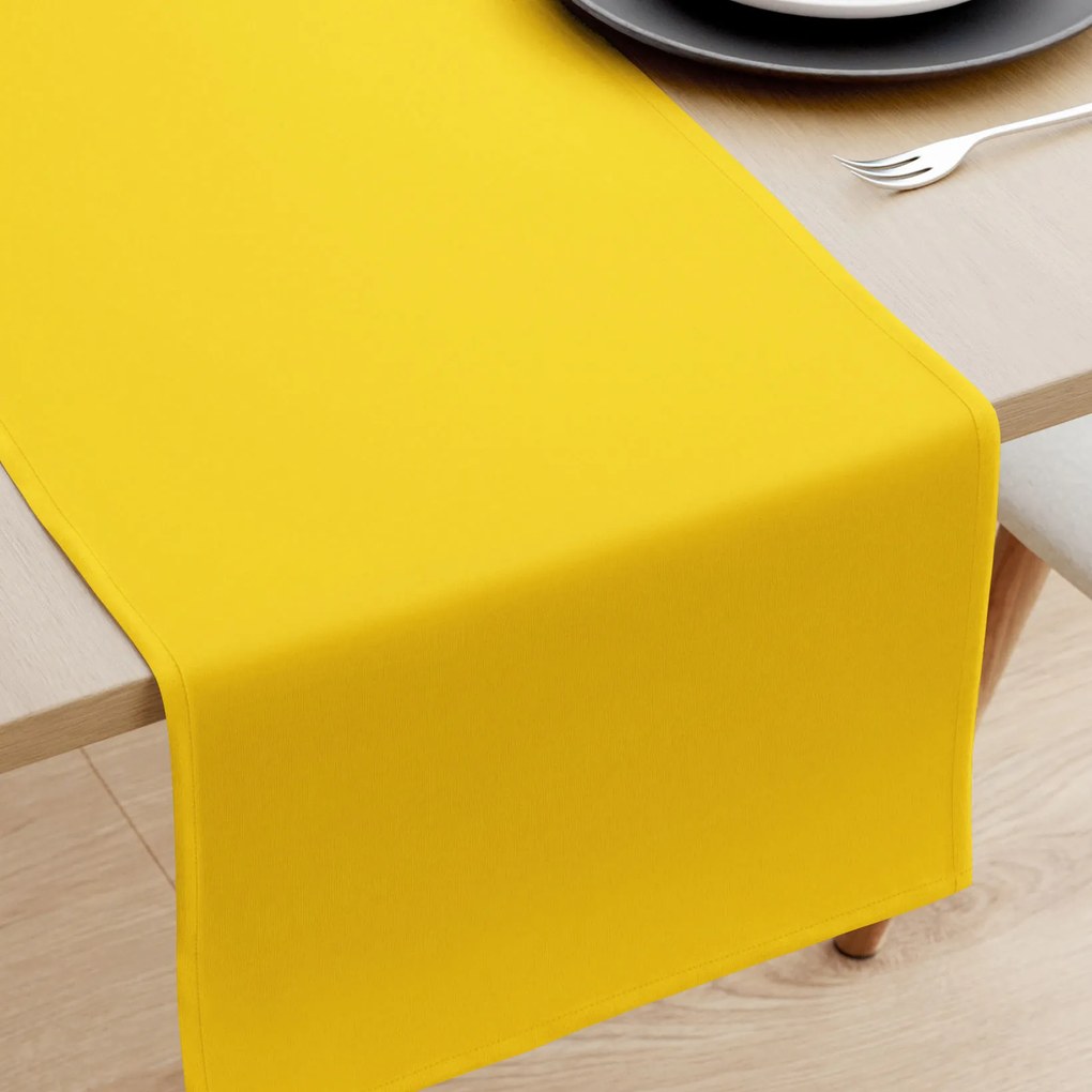 Goldea behúň na stôl loneta - sýto žltý 20x120 cm